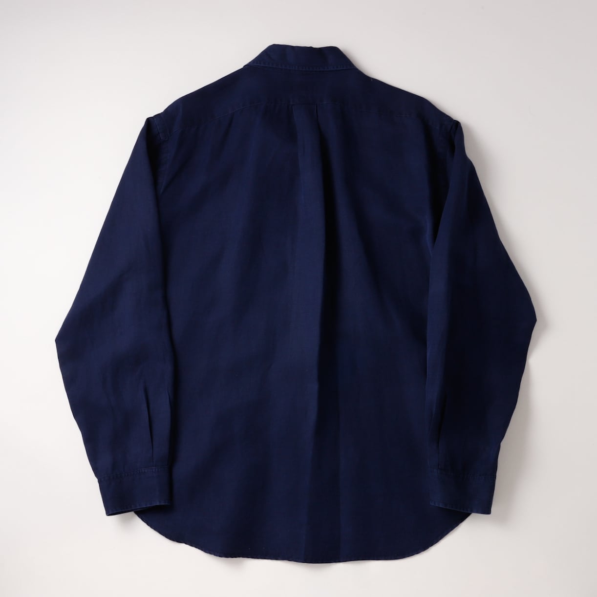 極美品】80s Ralph Lauren special linen silk shirt navy big size