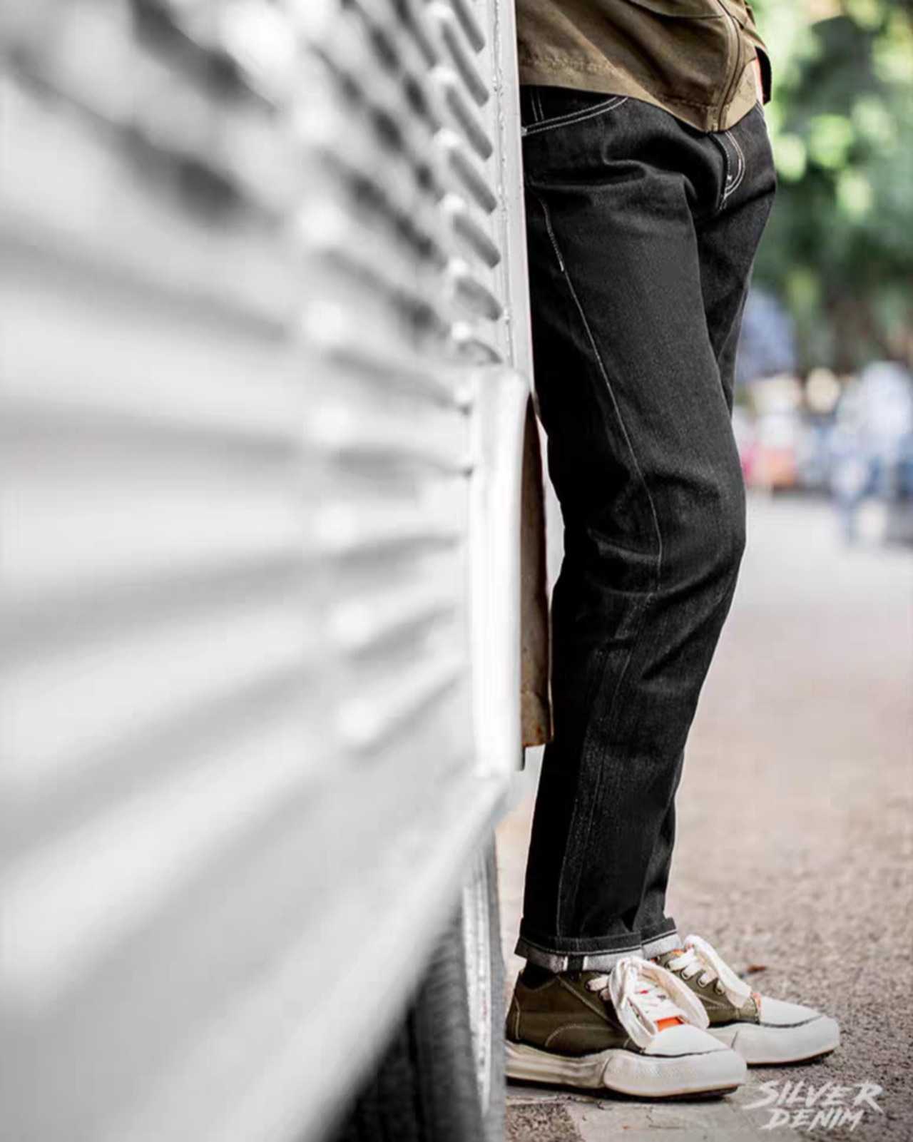 Vintage Style Silver Denim Pants  K0328