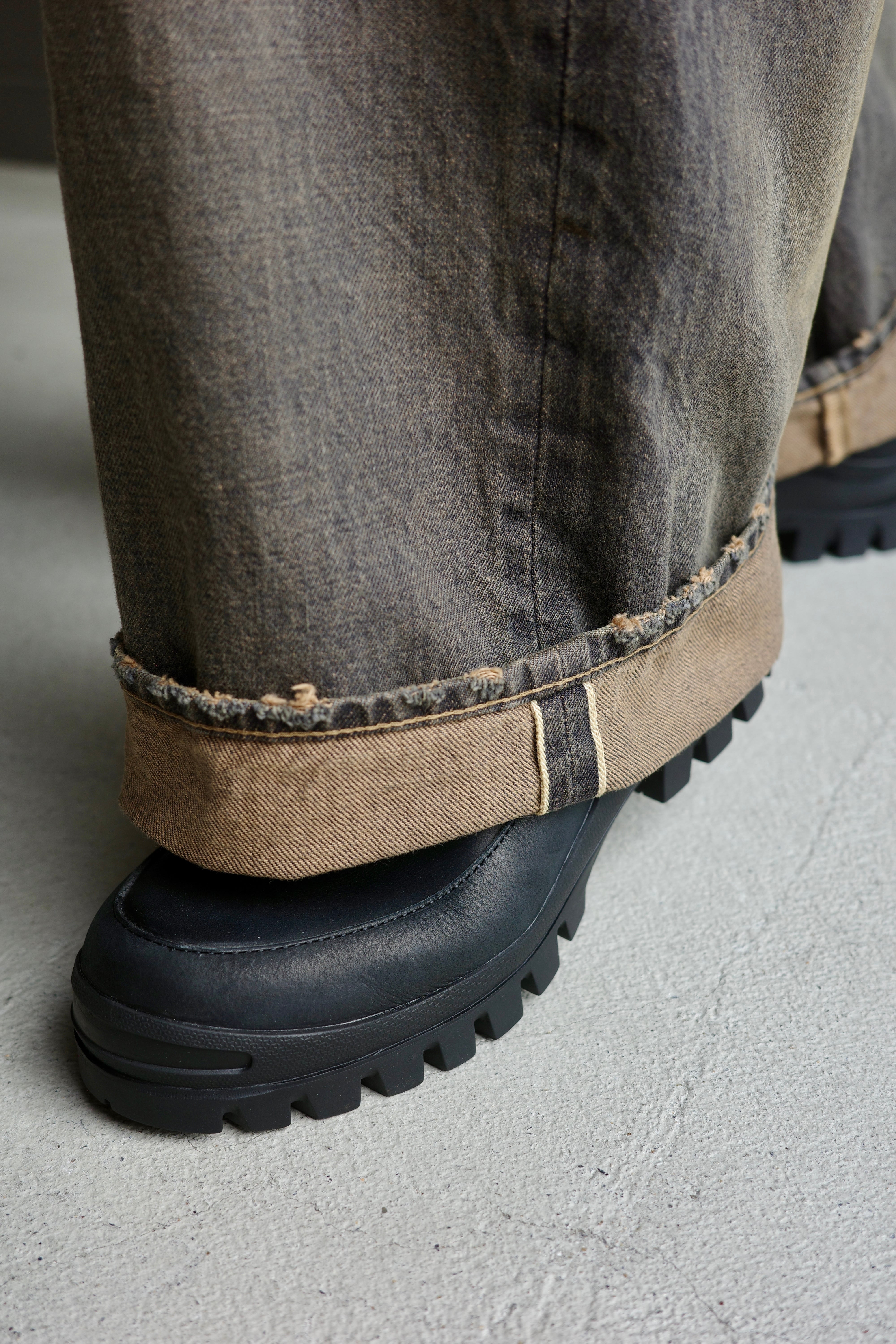 daisuke tanabe【coffee black denim trousers -destroyed-】 | lloomm