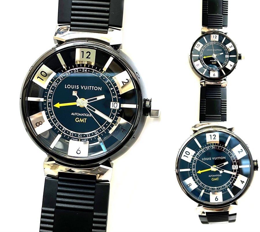 【極美品】 正規品 ルイヴィトン タンブール ラバーベルト ダミエ ブラック M ファッション 【極美品】 正規品 ルイヴィトン タンブール ラバー