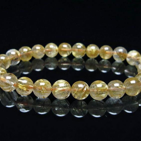 タイチンルチルクォーツ ブレスレット 7mm ルチルクォーツ ブレス 一点物 おまかせ便 111-41657