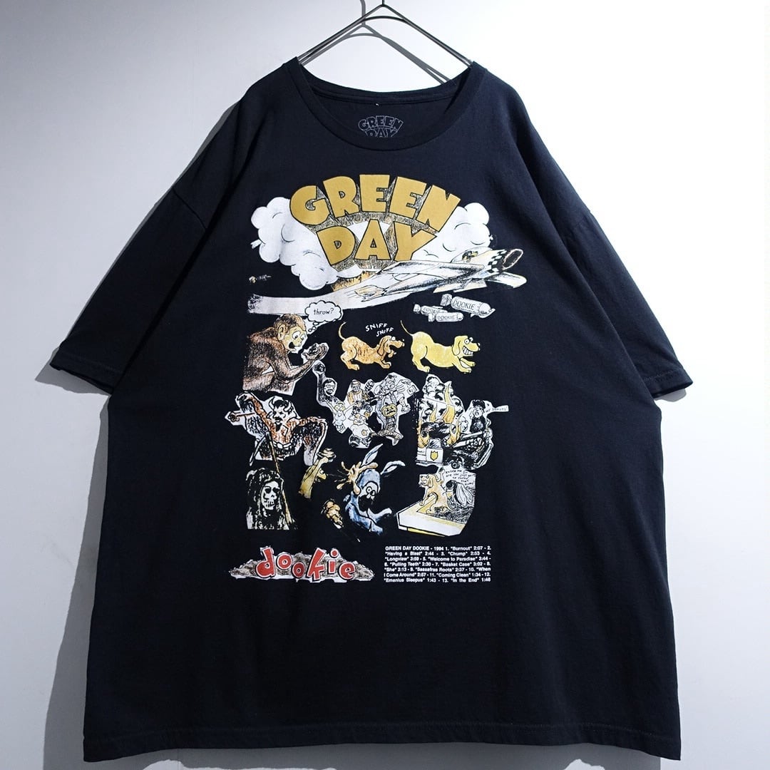 "GREEN DAY" Brak Dookie Print Design Band T-Shirt