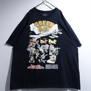 "GREEN DAY" Brak Dookie Print Design Band T-Shirt
