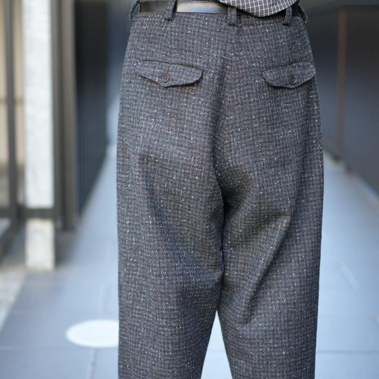 【美品】evan kinoriエヴァンキノリ チャコールウールイージーパンツ L evan kinori/エヴァンキノリ 2024aw Collection 20240929