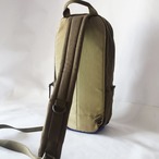 ワン ショルダーバッグ / Front zip-pocket One shoulder /ディープクレイ カーキ