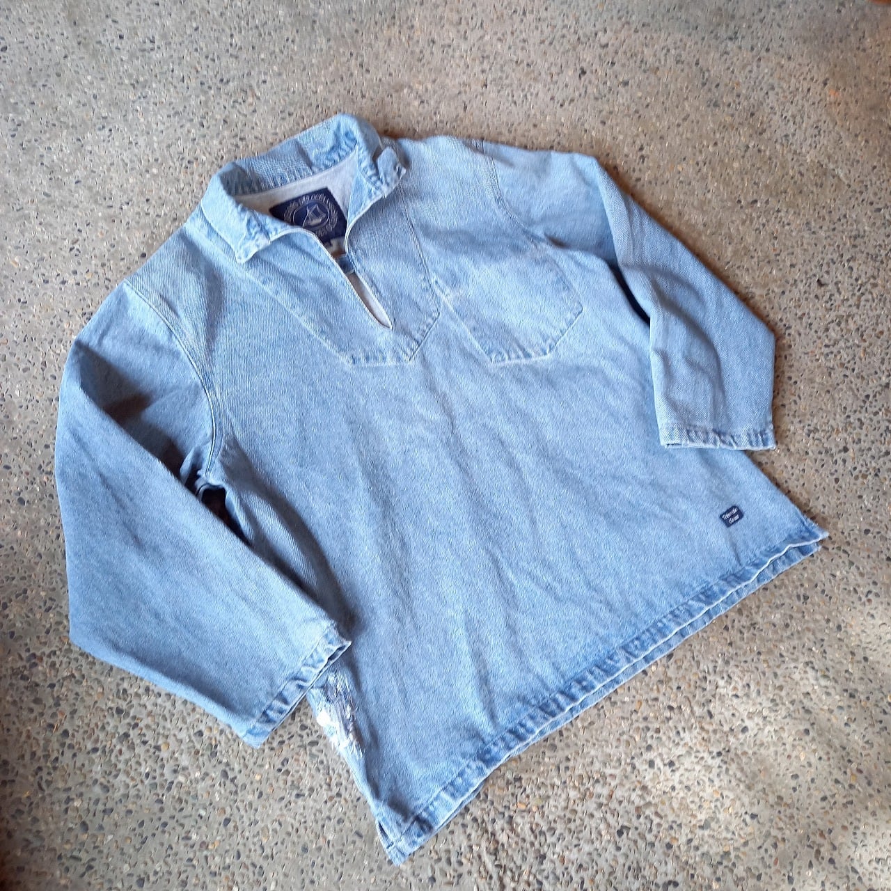 フィッシャーマンスモック　vintage 60s 70s デニム デニムフィッシャーマンスモック used [202068] | VACFF