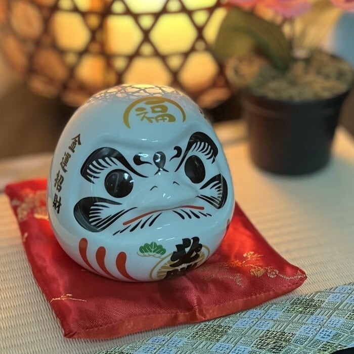 だるま 必勝 ダルマ 達摩 白 陶器 貯金箱 達摩大使 魔除け 厄除け 家内