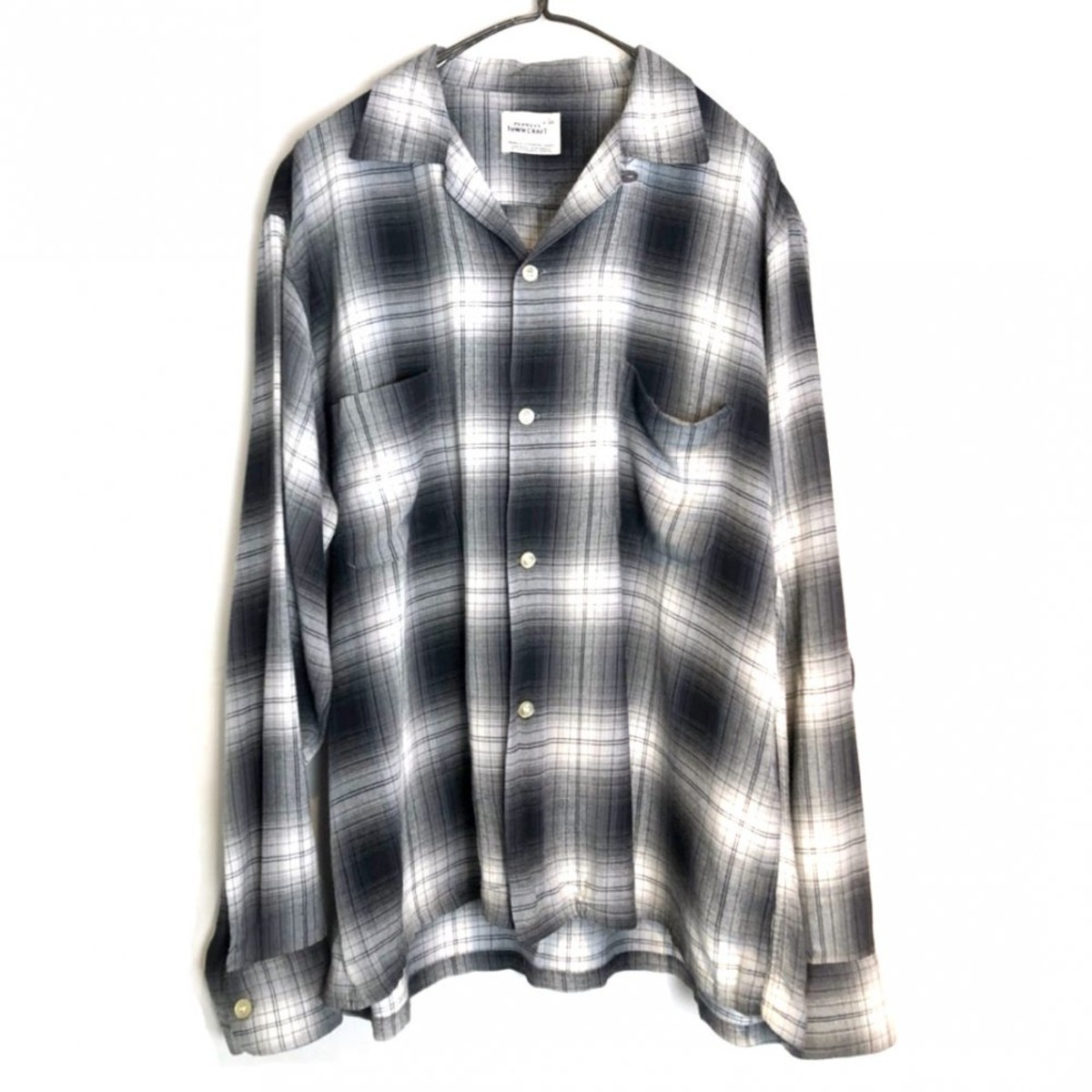 BIG SIZE 60s ombre rayon shirts shadow