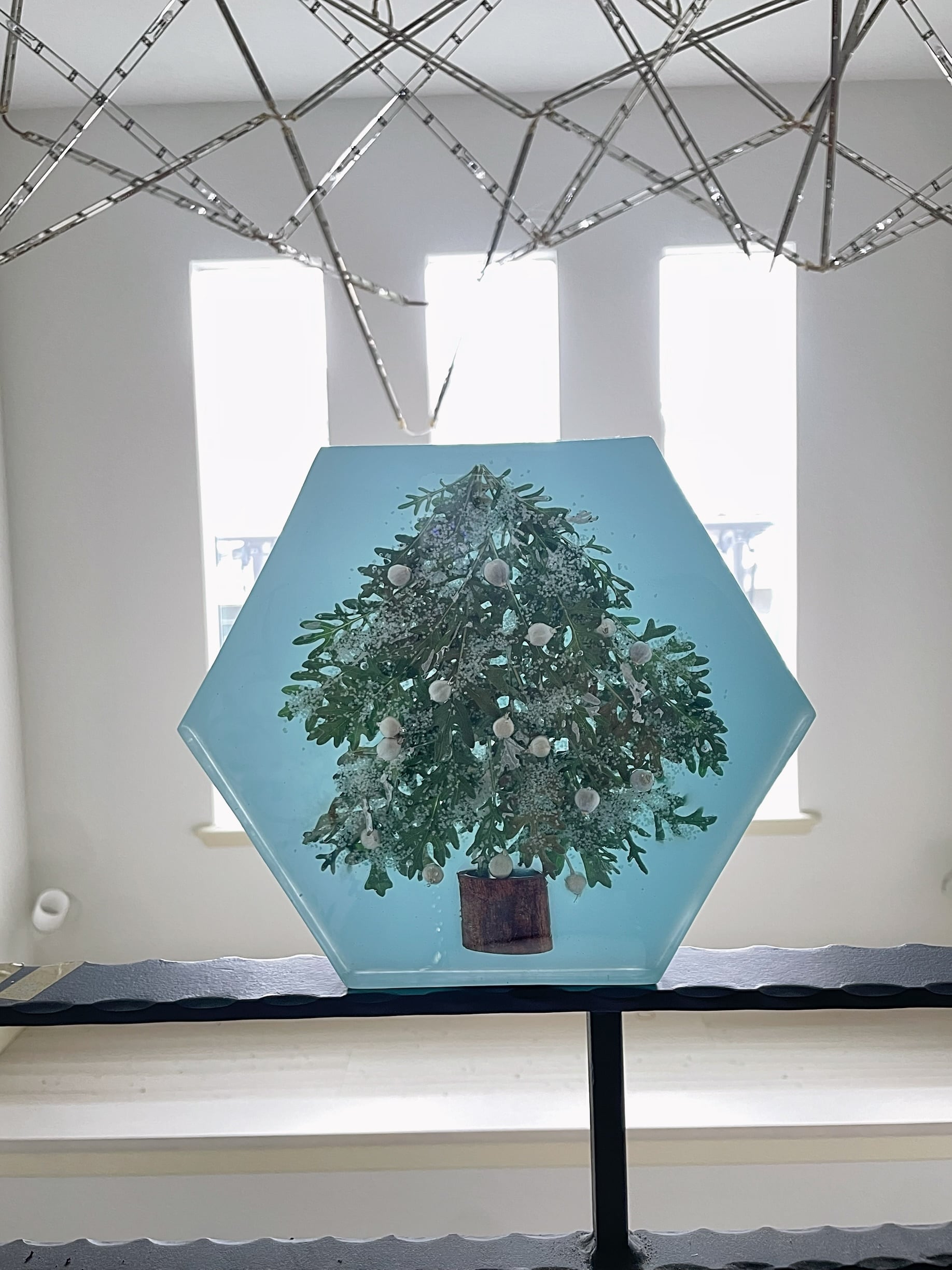 CL DESIGN ドライフラワー入り　アートトレイドイツ製 magical tree objet ❉ 光る魔法のツリー オブジェ レジン ドライ