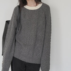 color block knit pullover J00075