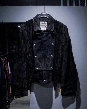 【add (C) vintage】70's Cavalry Detail Fringe Decoration Vintage Western Leather Jacket