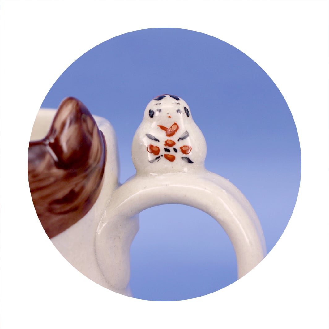 鈴木ハツミ 】こけし付きマグカップ ネコ | GINZA HAKKO 木の香