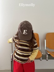 韓国子供服 / 26Autumn / ELLY MOLLY / キャンパス配色Tシャツ / 秋服 *5~19*