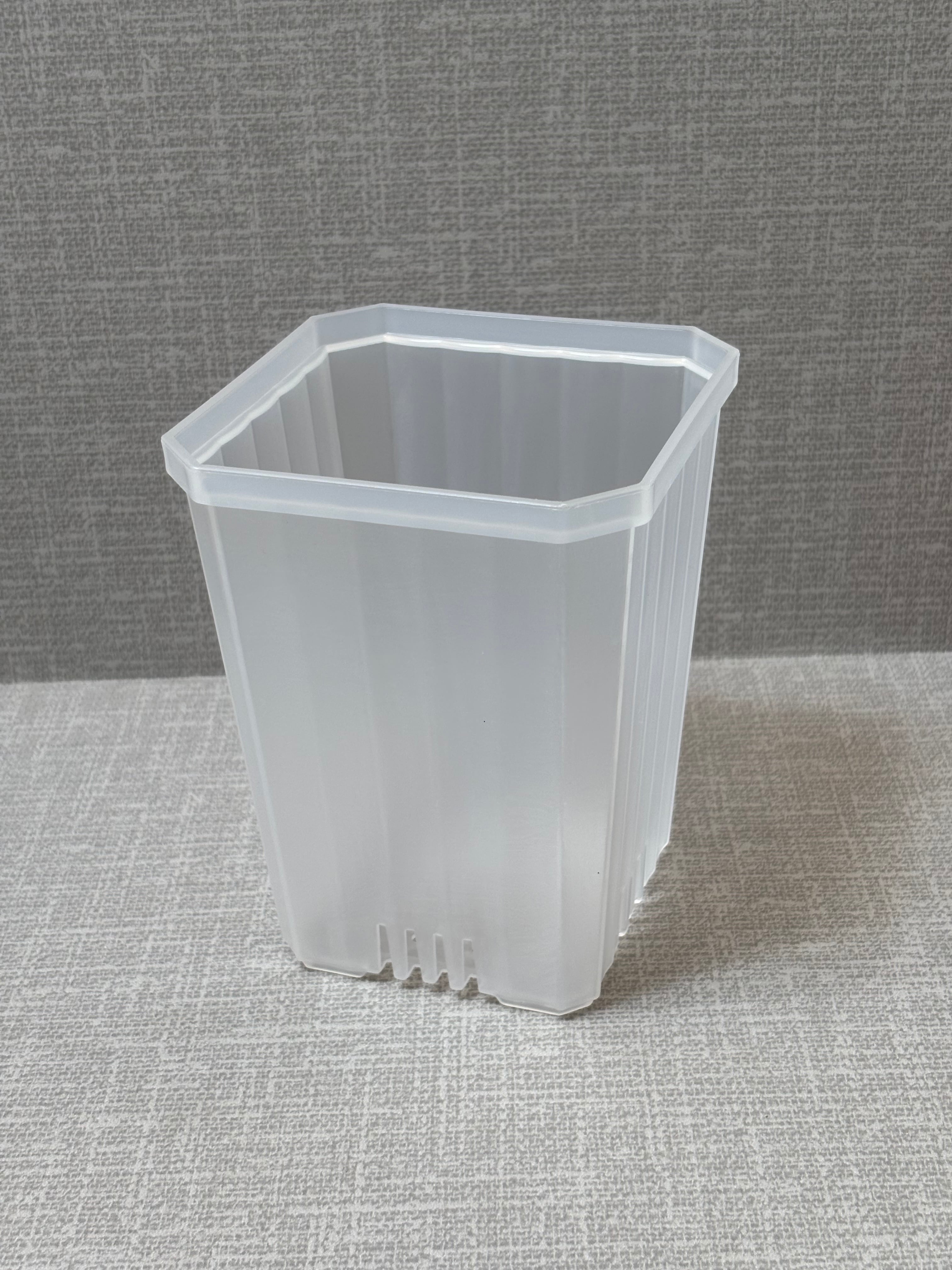 【J2】10㎝深ルータルスリット鉢 クリア (6個セット)