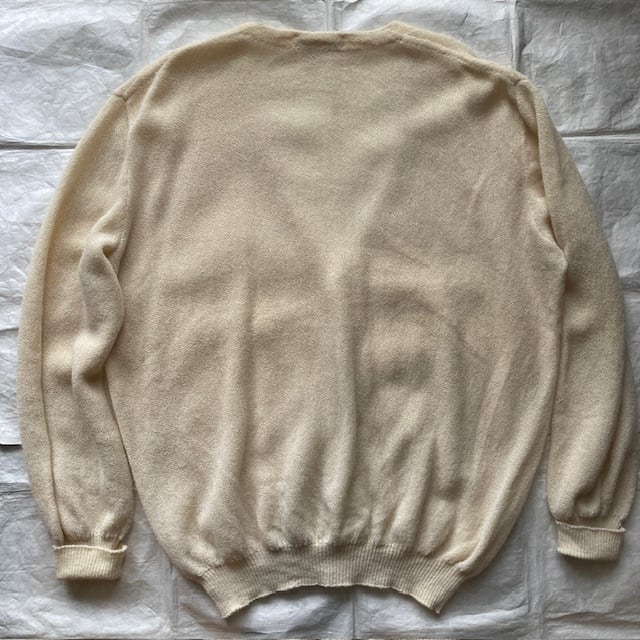 LEMMERMAYER レマメイヤー カーディガン 60s〜70s アルパカ100% パール