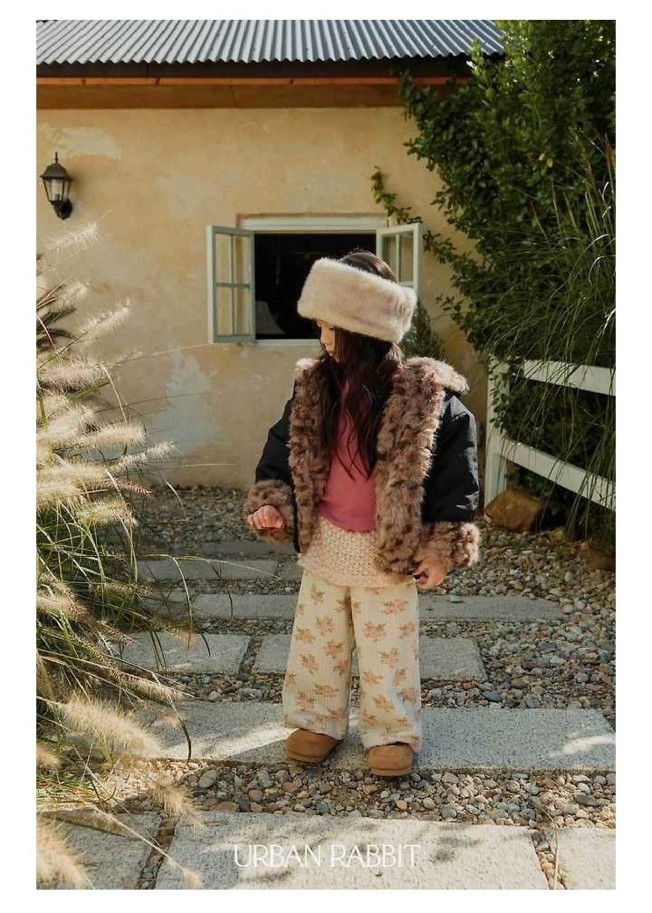 アーバンラビット / URBAN RABBIT / ニットラップ花柄パンツ / 韓国子供服 / キッズ / 26winter〖取寄〗*XS~XL*