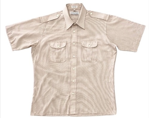 Christian Dior Po/Co Short Sleeve Military Shirts/L