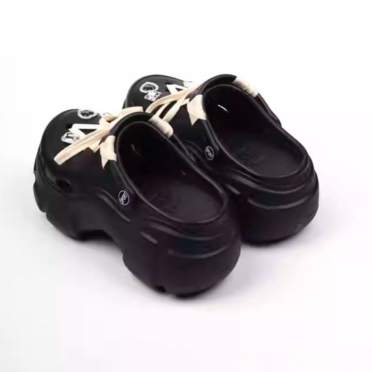 Lace-Up Platform Clog Sandals (ME293)
