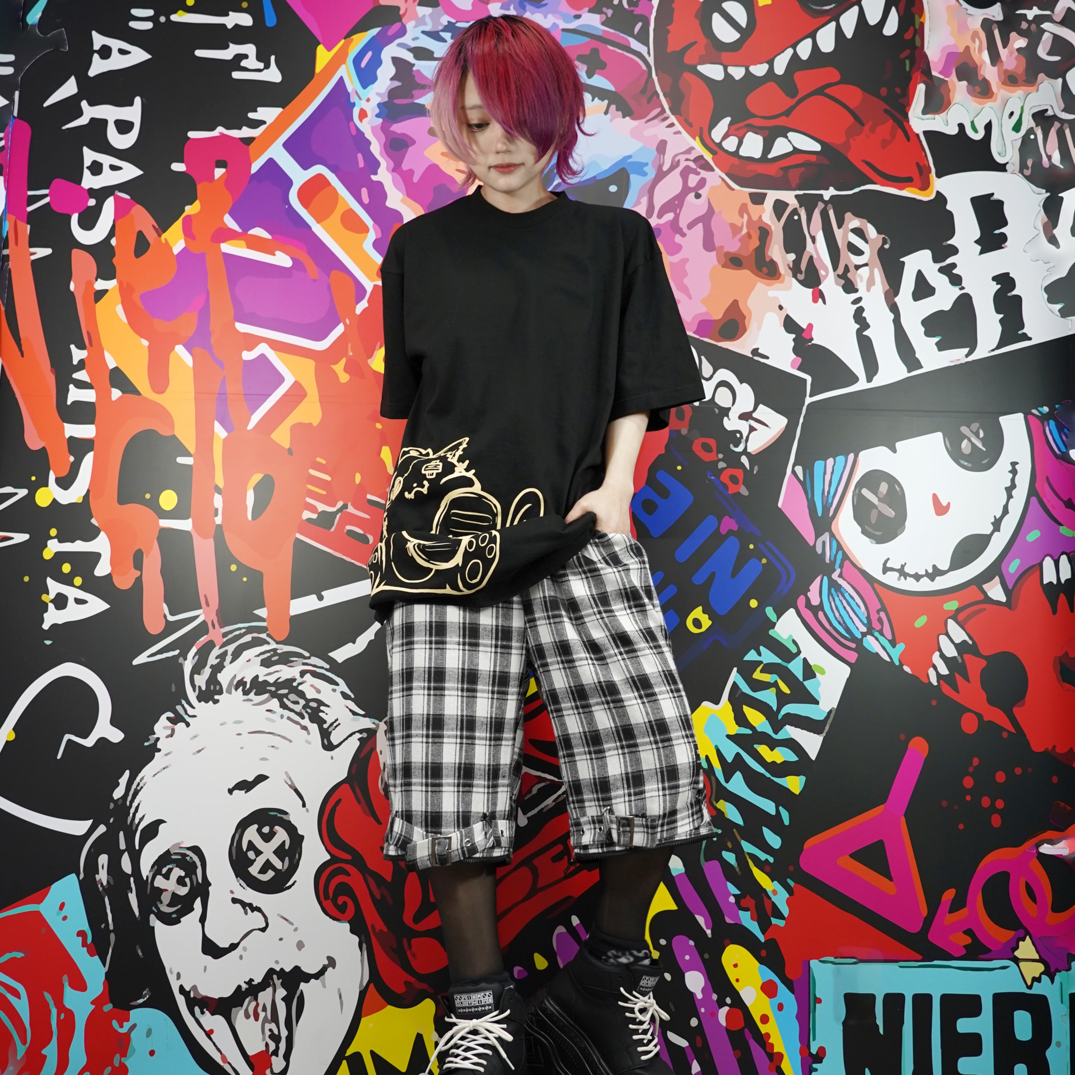 COTTON 100% BLACK CUTSEW【ミケに小判】 | NIER CLOTHING
