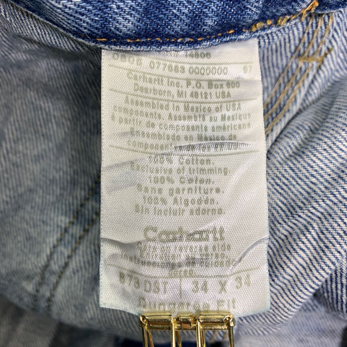 最終価格 メキシコ製 ダブルニー B73 厚手 デニム W34 良サイズ 希少 90s メキシコ製 カーハート ダブルニー B73 DST 34x34｜Yahoo