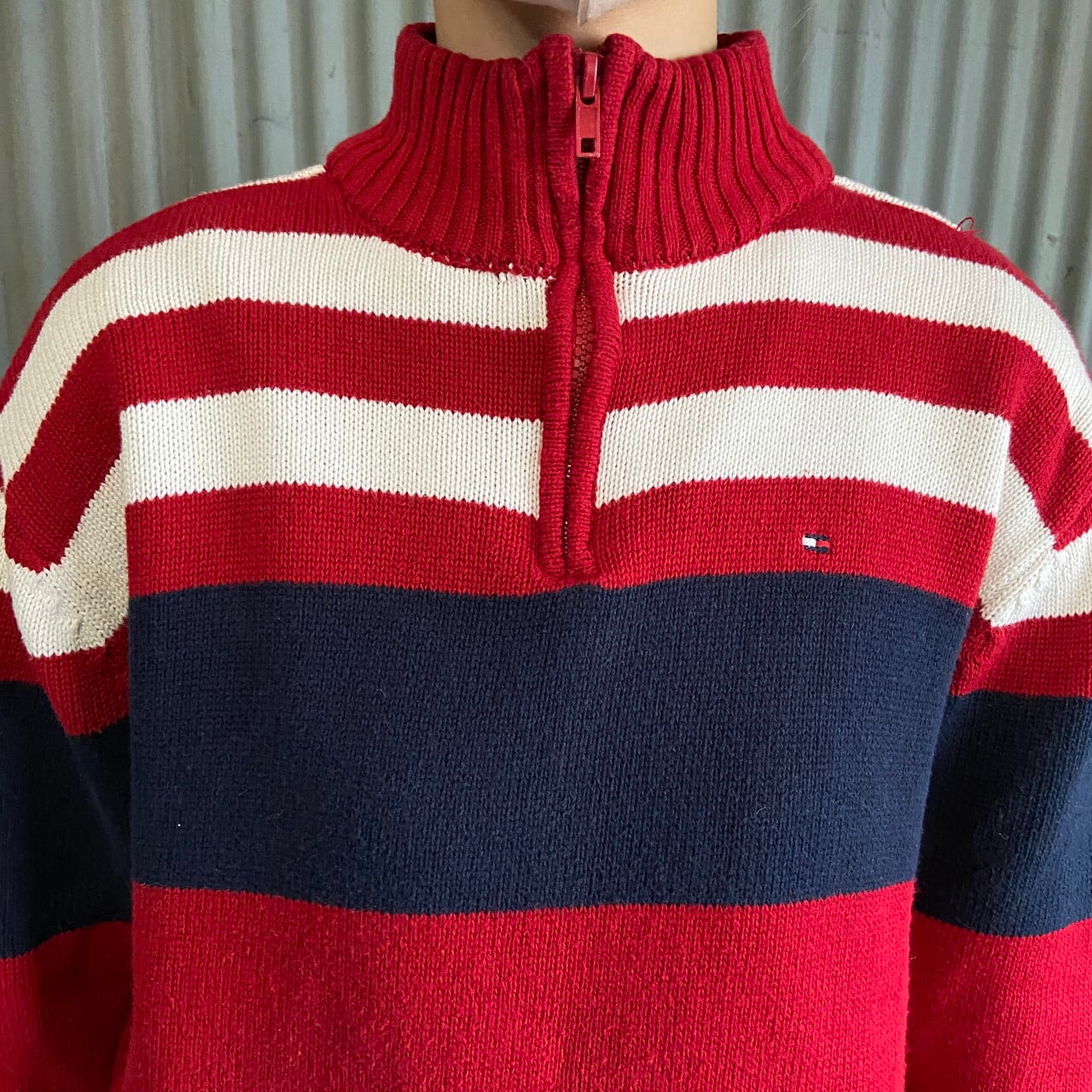 TOMMY HILFIGER トミーヒルフィガー ハーフジップ コットンニット