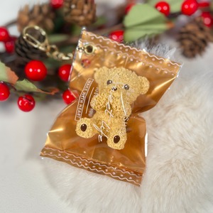 くまさんチョコキーホルダー お口隠したVer