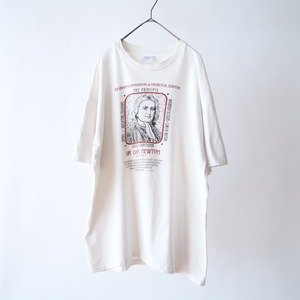 90s' " Hanes " famous person print design Tee