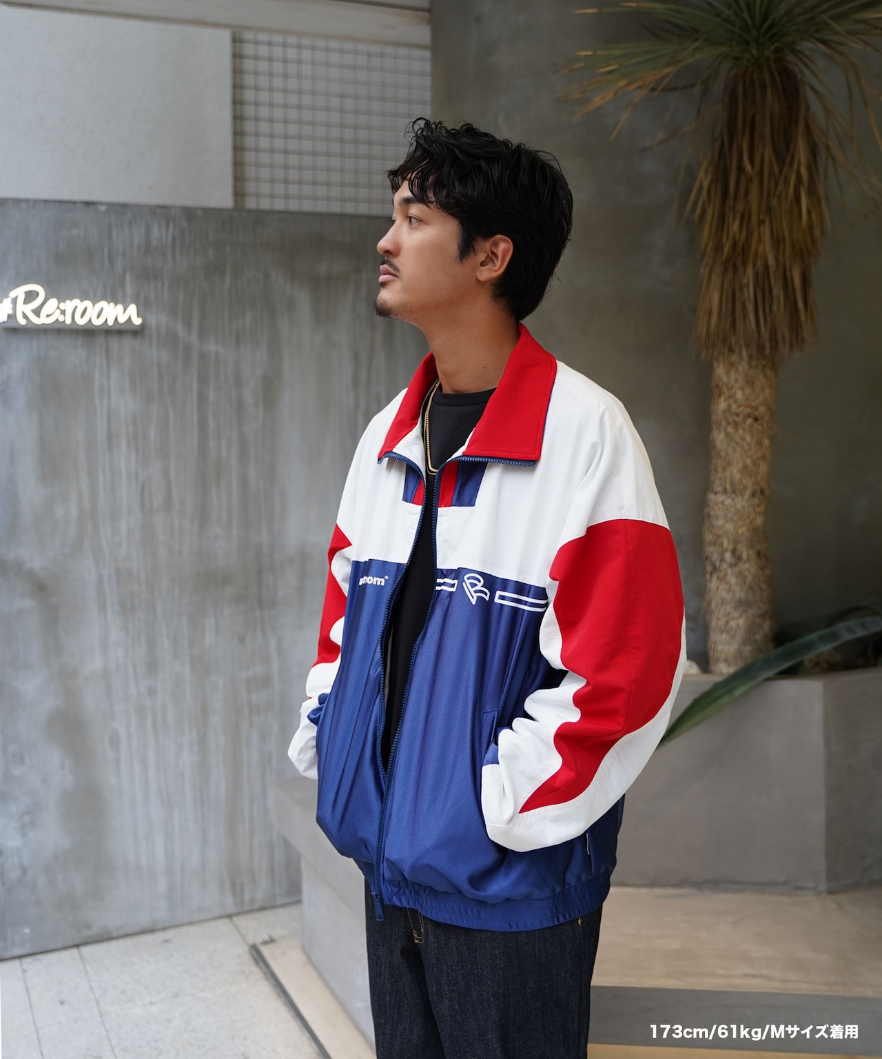 【#Re:room】SATIN SWITCHING TRACK JACKET［REJ105］