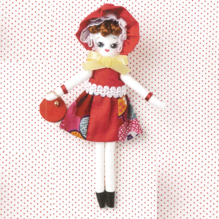 文化人形 手作りキット 赤いワンピース 人形ボディ・フェイスシール付き 幸せデリバリー（ギフト・結婚式アイテム・手芸用品の通販）