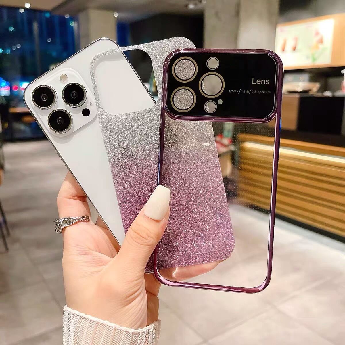 iPhoneケース iPhone15 iPhone14 ラメシート キラキラ ハート メッキ