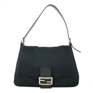 FENDI フェンディ FF金具 ナイロン レザー マンマバケット ショルダー  