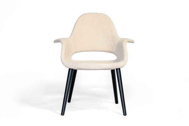 オーガニックチェア ビーチ ブラック塗装 ファブリック 3Jベージュ E-comfort