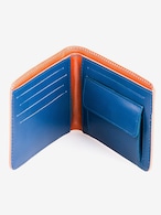 Danny P.「Leather coin wallet brown/blue」