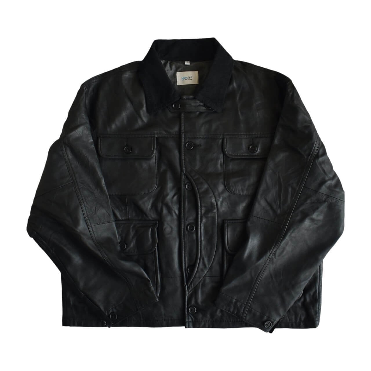 新品【Yoused / ユーズド】Leather Ds Jacket yoused / REMAKE LEATHER WARDEN JACKET - リメイク レザーワーデン