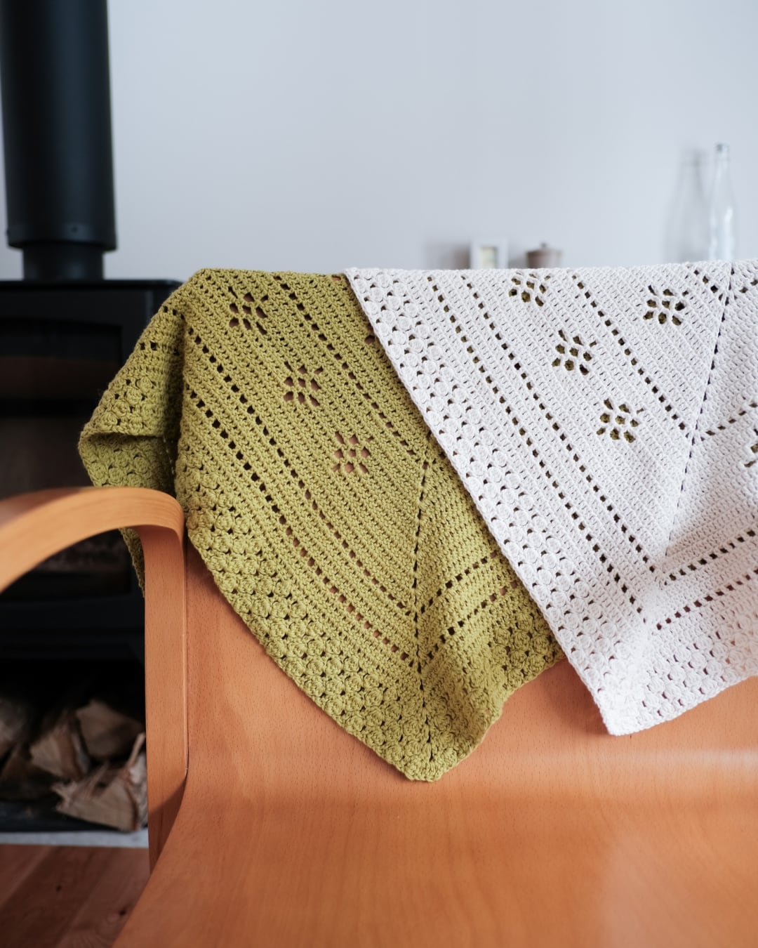 透かし模様のスクエアブランケット｜hiro crochetさんコラボキット