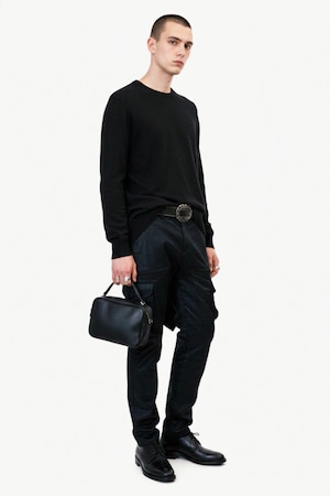 ANREALAGE BLACK ASYMMETRY PULLOVER KNIT