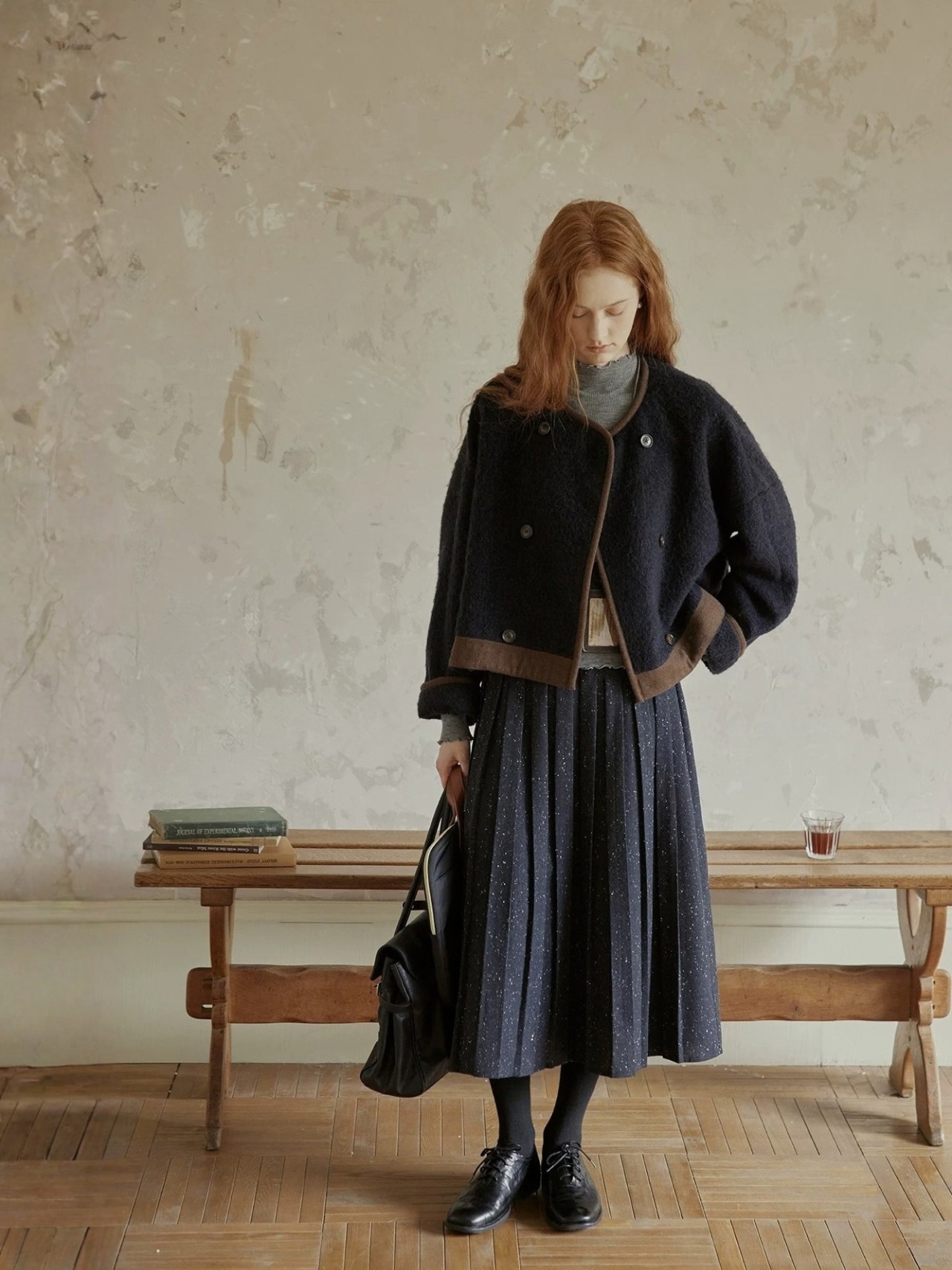 Contraste Wool Collarless Jacket F0849