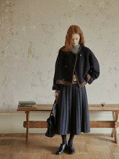 Contraste Wool Collarless Jacket F0849