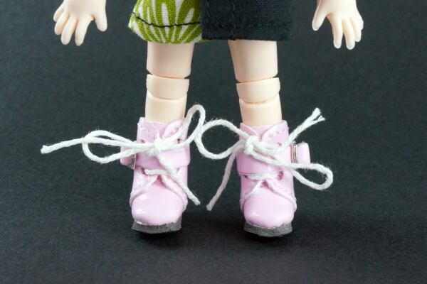 ドール靴 1/6 オビツ11 バックルブーツ SBB006PNK MW - 画像3