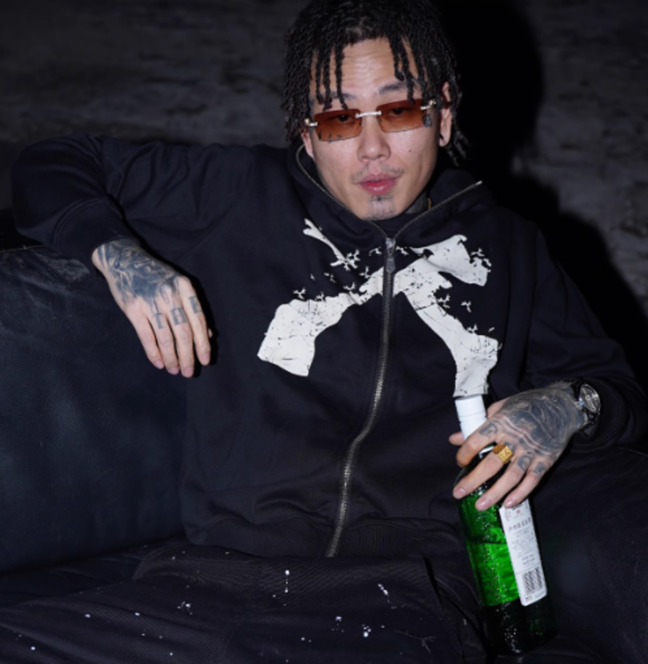 TGFCLUB full zip bone hoodie - 5