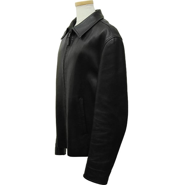 GUCCI レザージャケット ブラックサイズ46（M-L） Used GUCCI グッチ レザージャケット 羊革 ラムスキン 46 ブラック 黒