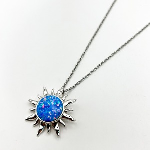 silver サン オパライト ペンダント