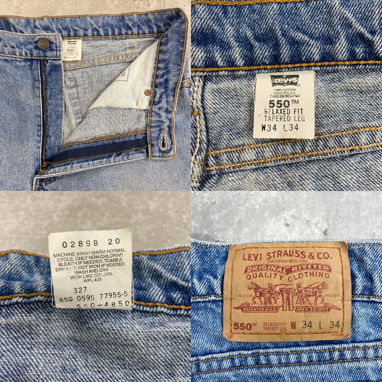 ☆ご確認用☆ 90年代 USA製 Levi's リーバイス テーパード デニムパンツ メンズW33
