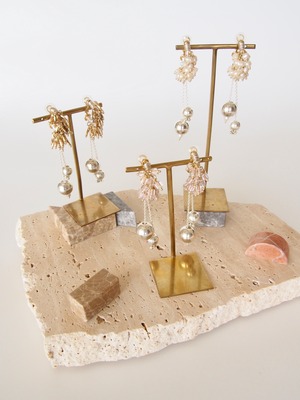 " fantasma " Gold bamboo glass beads - 2way -【 futurismo 】