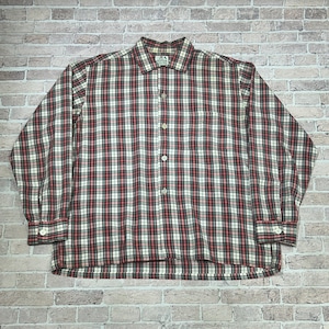 1960S DE LUXE COTTON CHECK SHIRT L