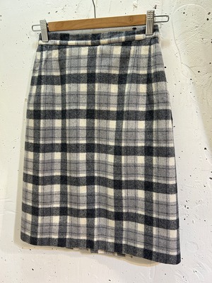50's gray×white check  skirt