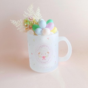 即出荷♡Easter Greetings glass mug ガラスマグカップ