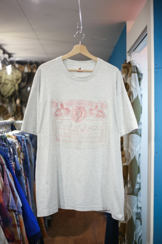 Vintage emboss & fade print tee “Budweiser”