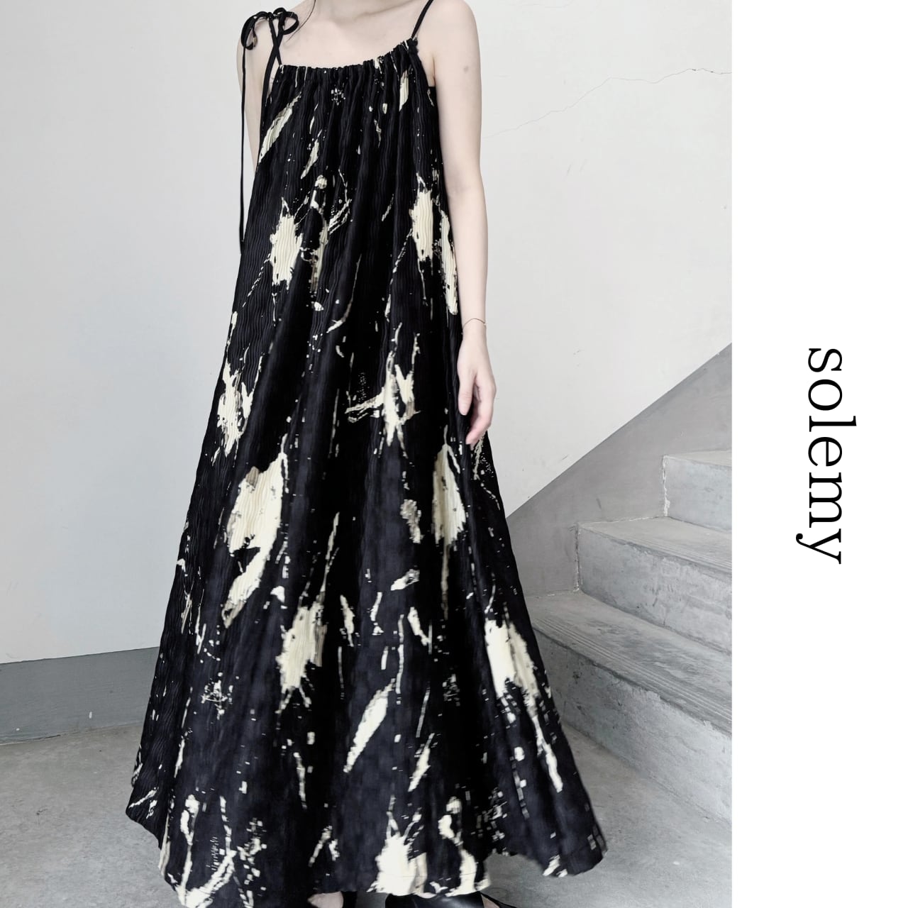 Ink painting suspender dress S687