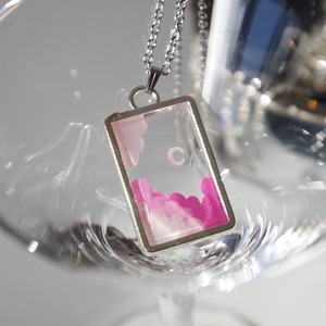 手彫りペンダント 雲と三日月 インタリオ ペンダントトップ / ネックレス